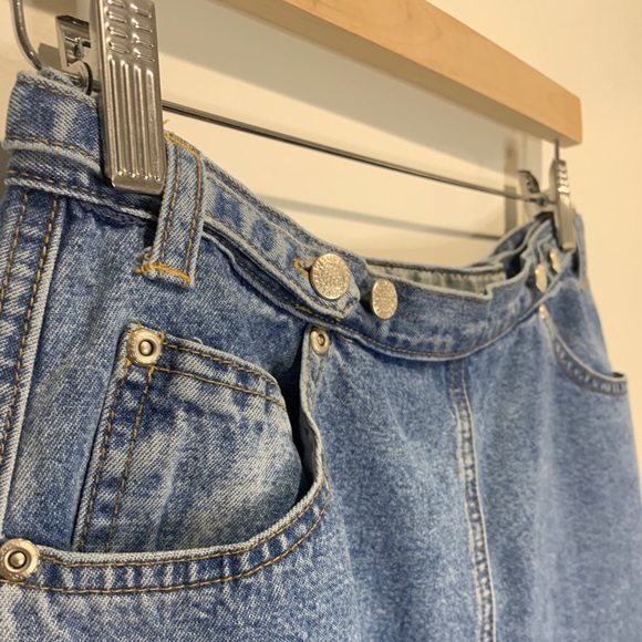 Squeeze Jeans Light Blue Denim Wrap Mini Skirt - Picture 3 of 8